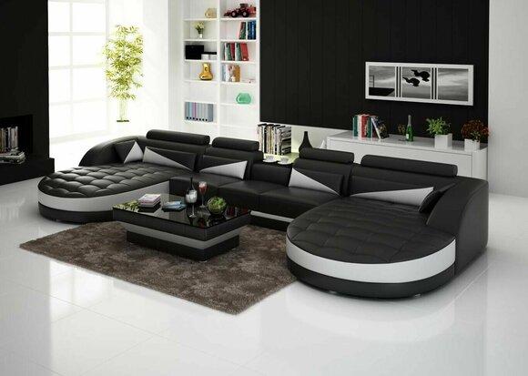 Leather sofa corner sofa sofa couch upholstery living area leather sofas set U shape