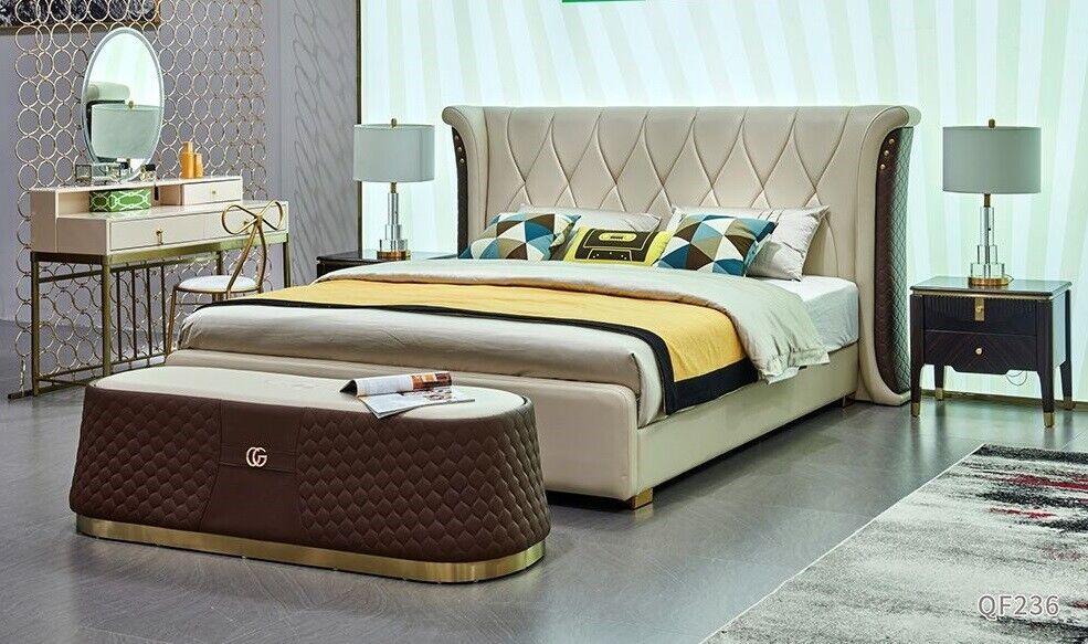 Modern bed 2x bedside table 3-piece bedroom set beds new luxury