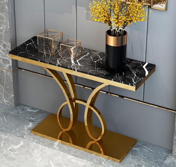 Modern console table designer gold handmade stainless steel 120x40cm