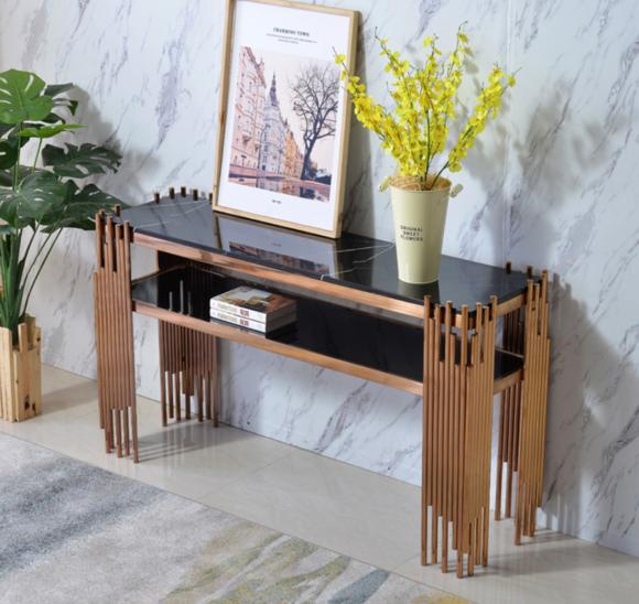 Designer console table wood table console tables gold black