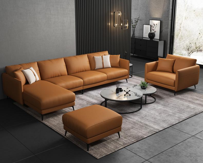 Corner sofa + armchair leather sofa couch living room suite design modern sofa seat