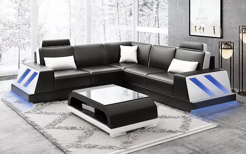 Leather Sofa Corner Couch Upholstered Set Sofa Couch Corner Set Living Area Upholstery