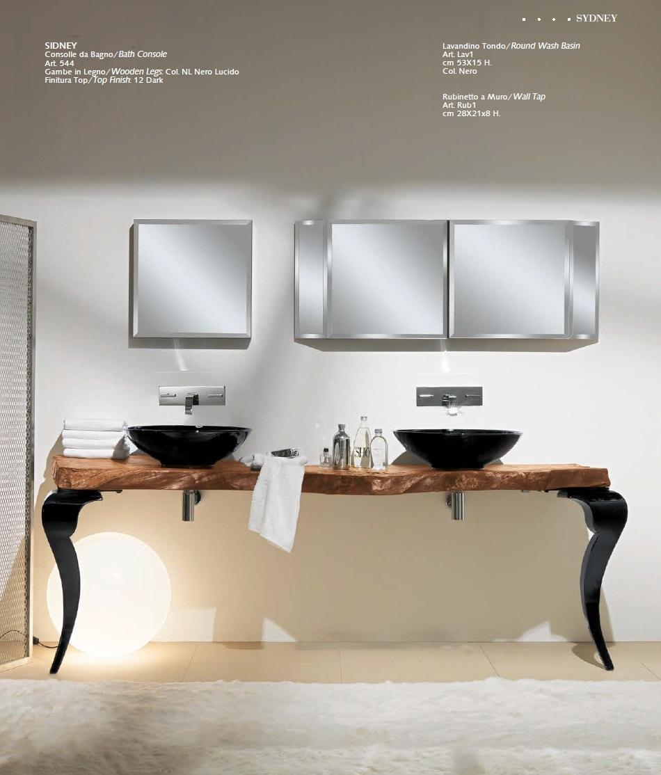 Round Washbasin Consoles Double Sink Bathroom Luxury Italy Furniture