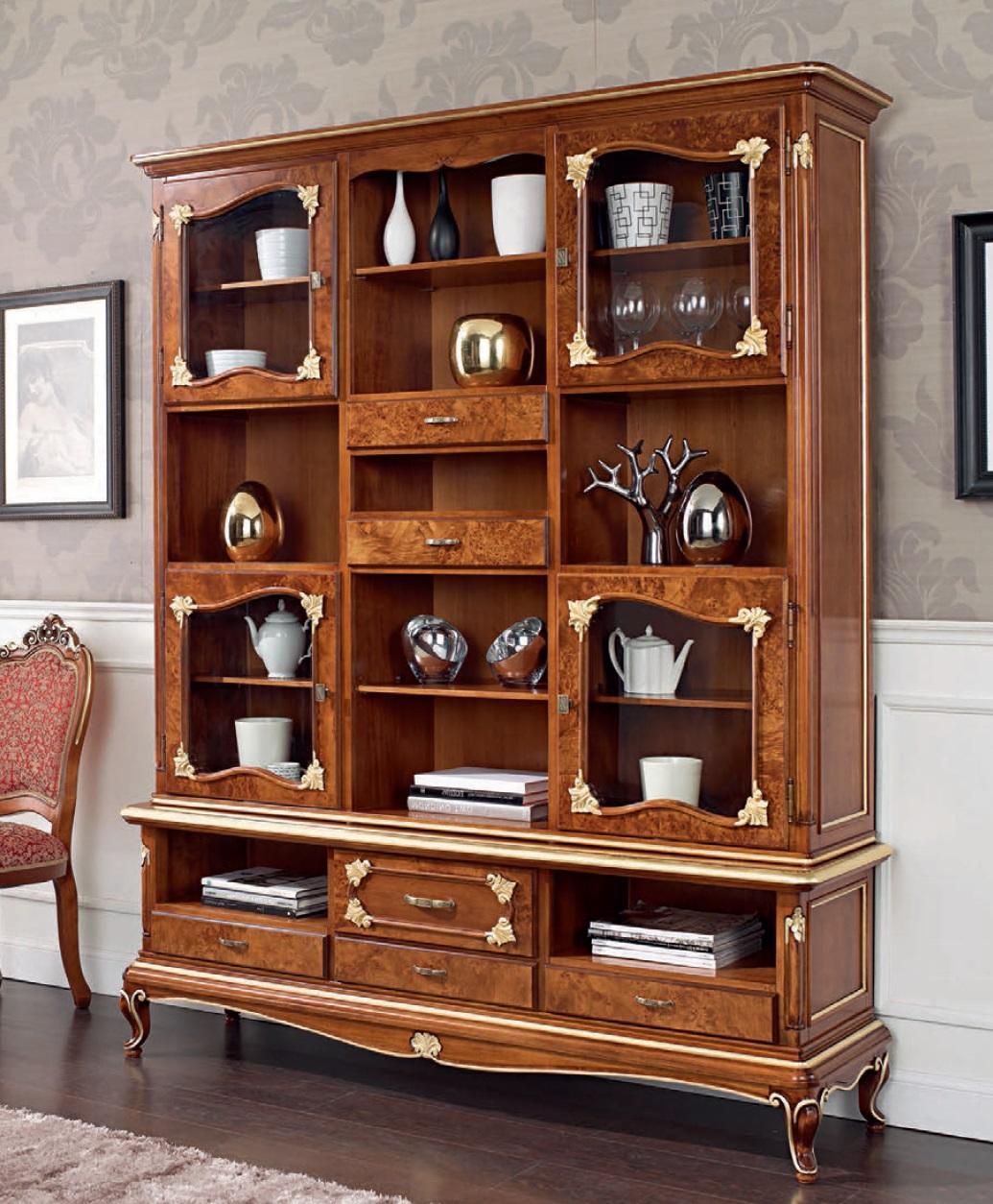 Bookshelf brown Display Cabinet Bookcase Display Cabinet Bookshelf Shelves