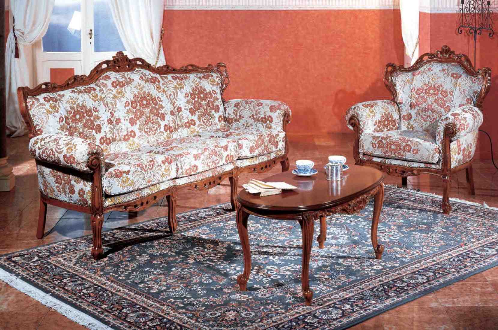 Italian Sofa Set Classic Sofa Couch Set Coffee Table 3pc Set