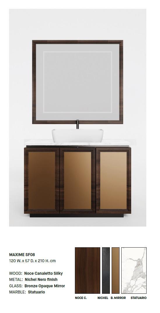 Washbasin Estro Collezioni Italian Brown Bathroom Vanity Cupboard to