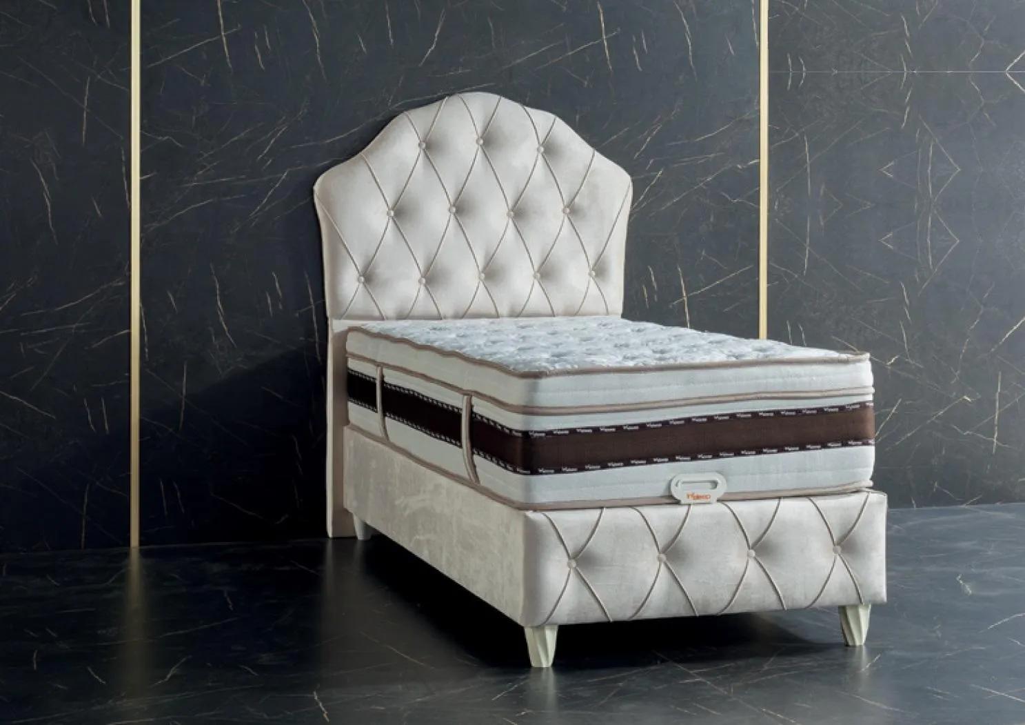 Bed White Single Bed Bedroom Boxspring Beds Style Chesterfield