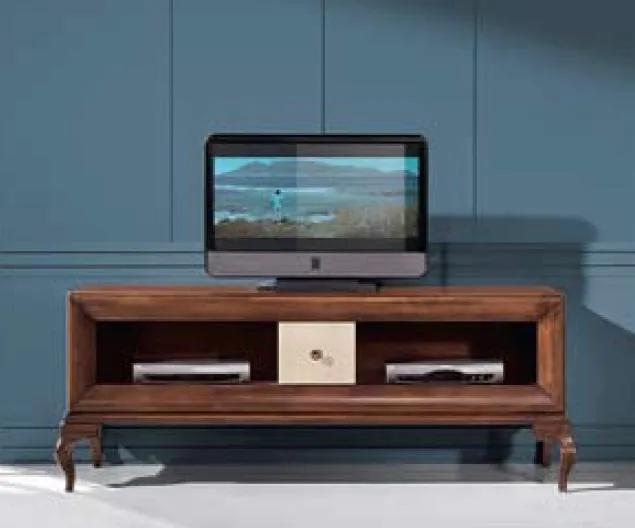 TV stand rtv lowboard sideboard table wood living room brown furniture