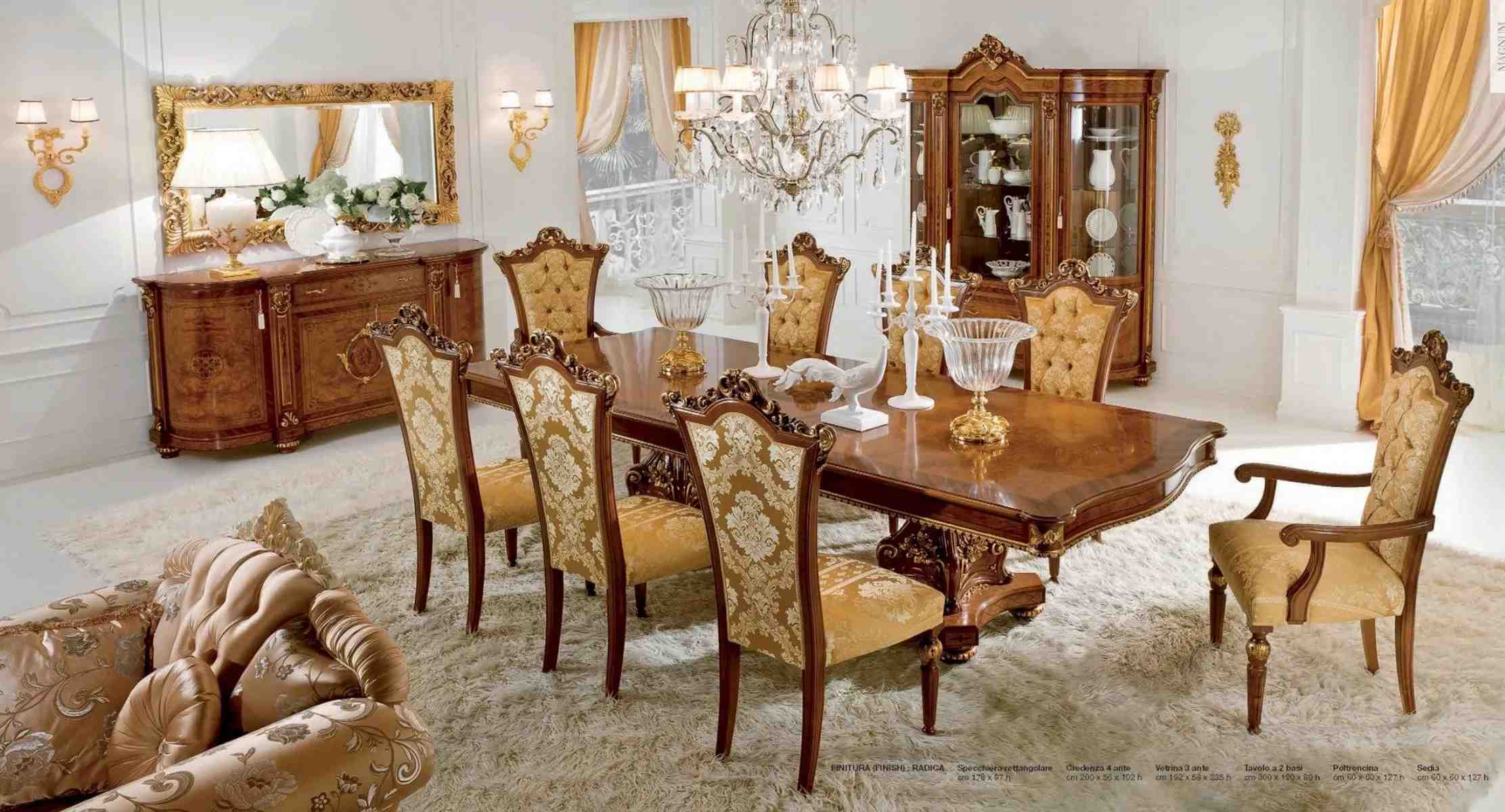 Dining table dining corner table large tables luxury XXL dining room baroque 300 cm