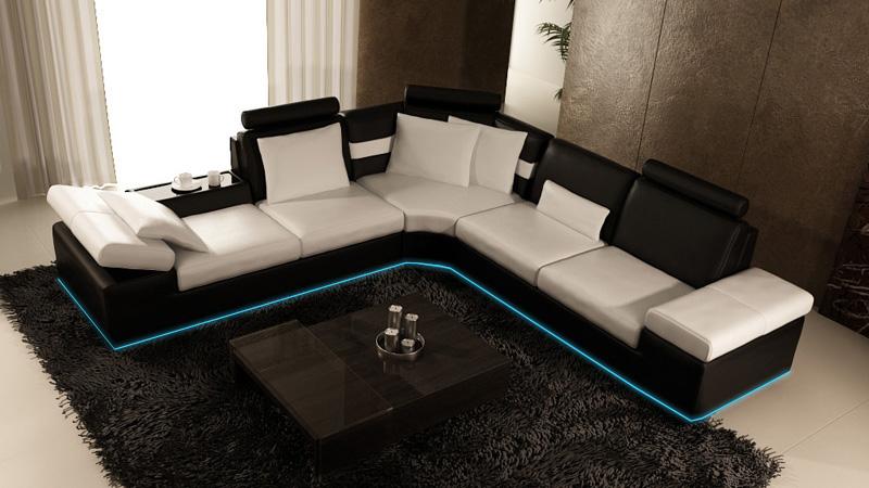 Living Room Sofa Leather Sofa Set Modern Multifunction Couch USB