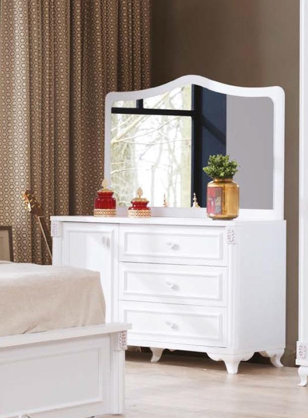 Console table chest of drawers with mirror luxury class furniture style modern solid wood new