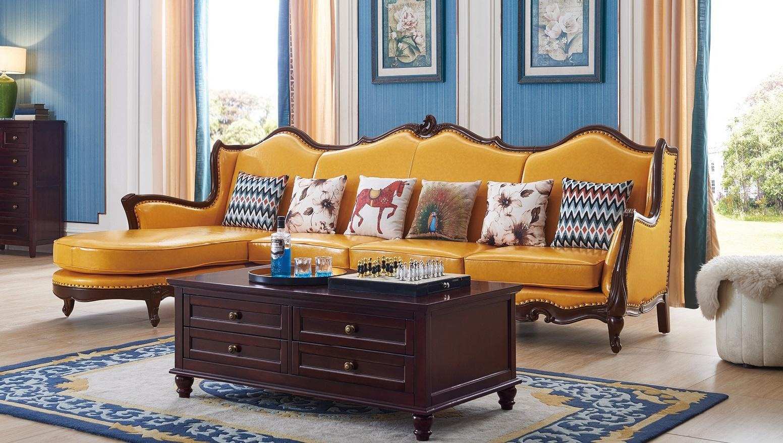 Classic Corner Couch Yellow Empire Couch Sofa Leather Sofas Couches