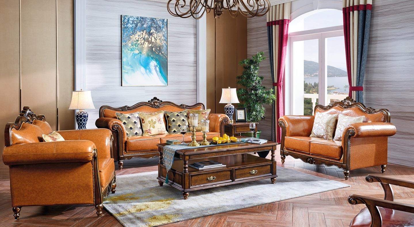 American sofa set leather sofa upholstery 321 wood seater