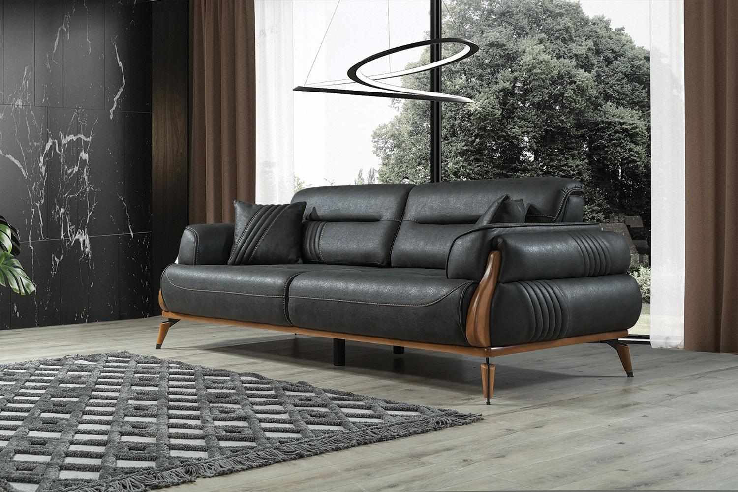 Design sofa 3 seater living room couch upholstered sofas three seater new