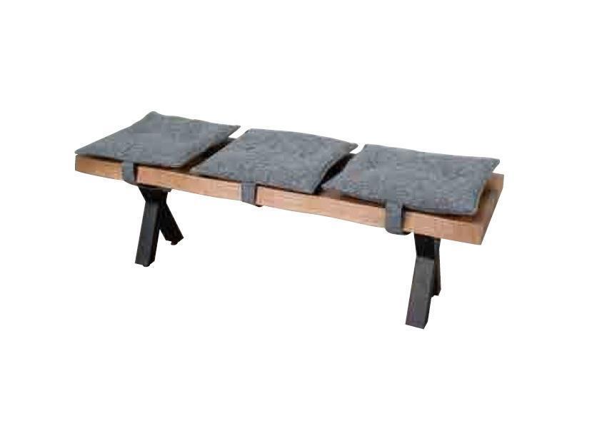 Wooden bench with a soft seat for your dining room New model