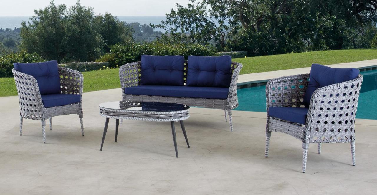 Garden furniture Sofa set Terrace Table Sofa Couch 4-piece set