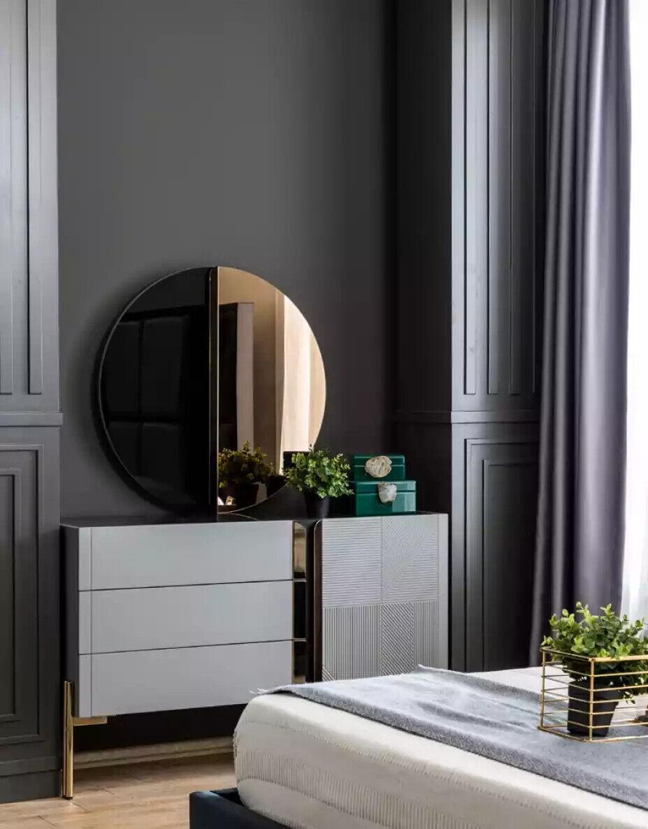 Chest of drawers mirror console luxury grey chests of drawers wood design set sideboard