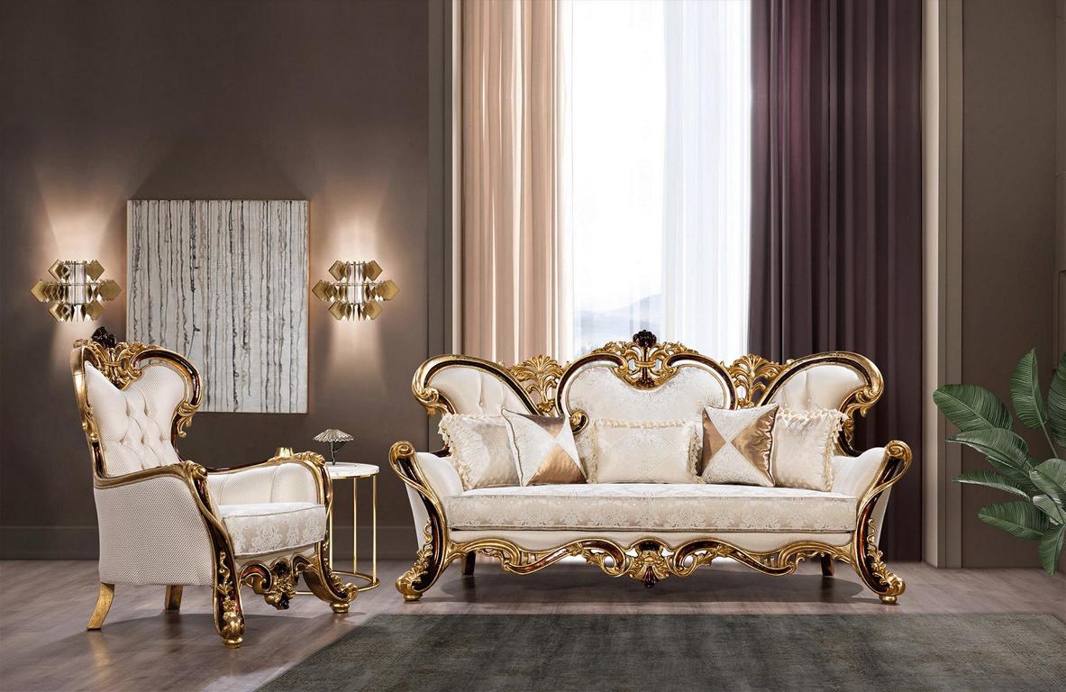 Royal Sofa Set 3+1 Seater Sofa Armchair Classic Design Luxury Living Room