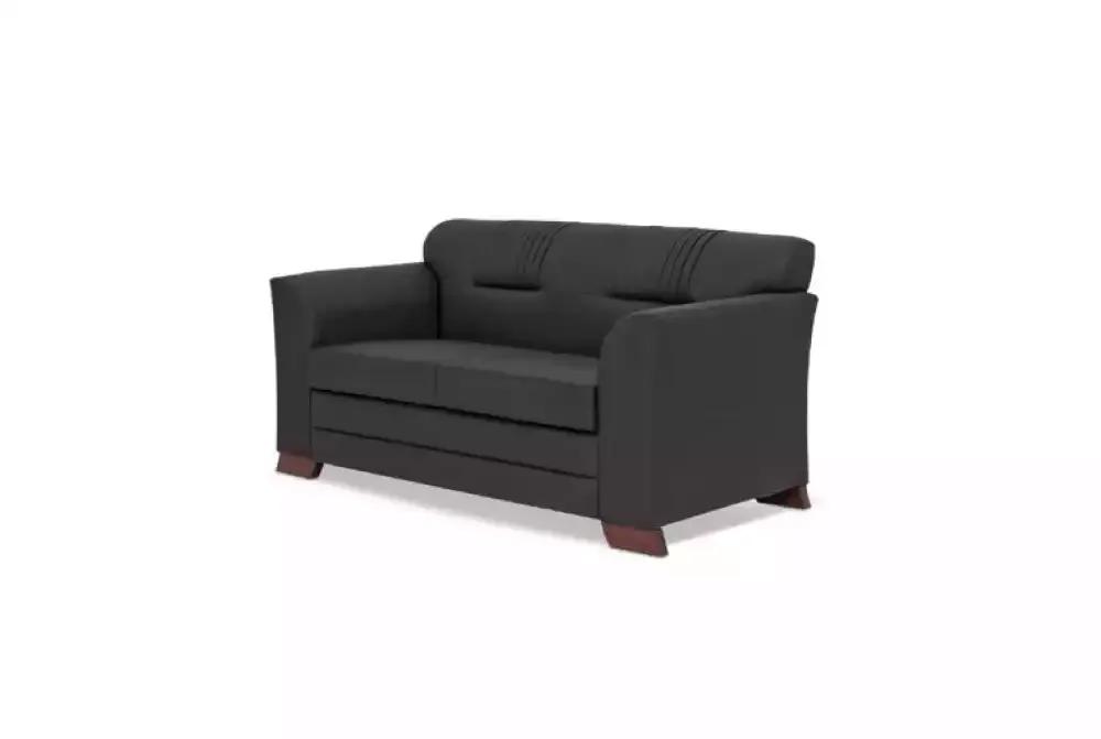 Black Two Seater Modern Office Furniture Upholstered Sofas Workroom