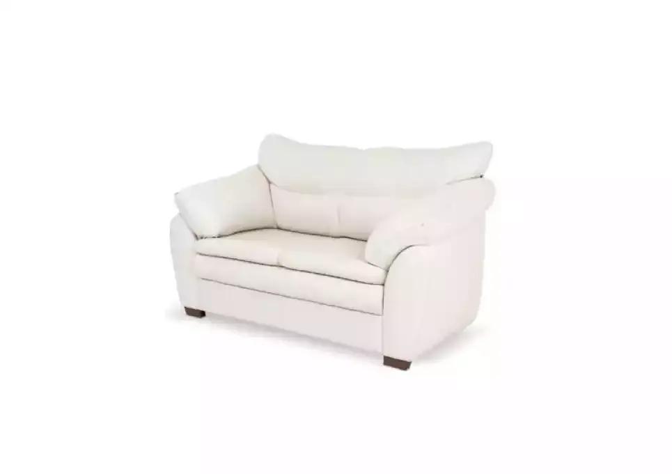 White Designer Two Seater Couch Luxury Office Furniture Upholstered