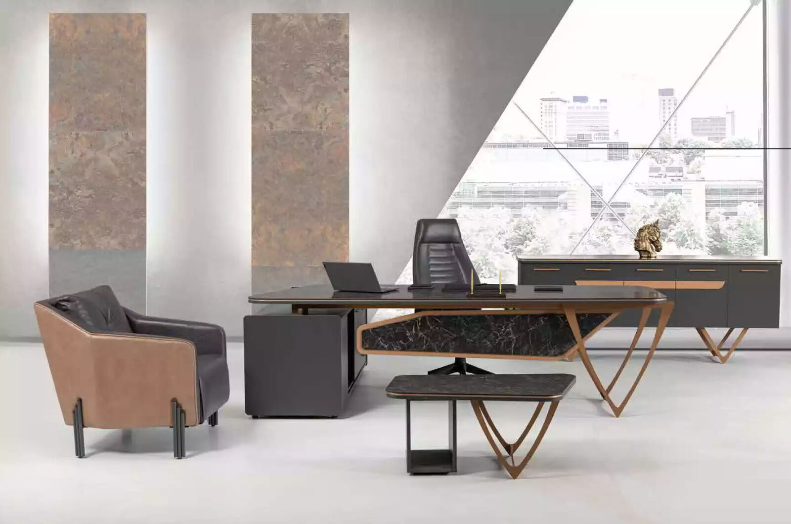 Study Office Cabinet 210x45x85 Office Furniture Cabinet Modern Designer