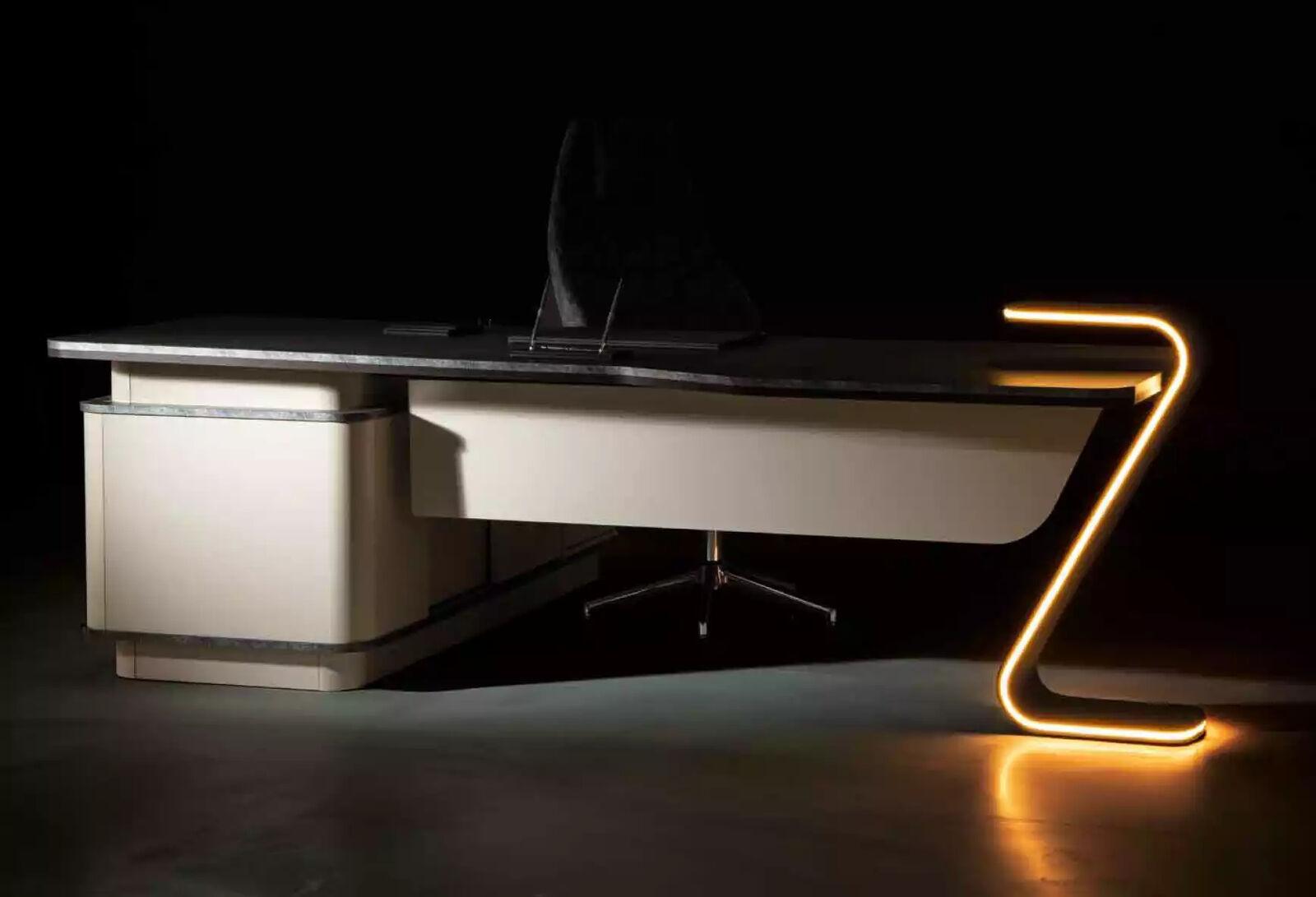 Desk LED illuminated design desk office furniture tables 250cm