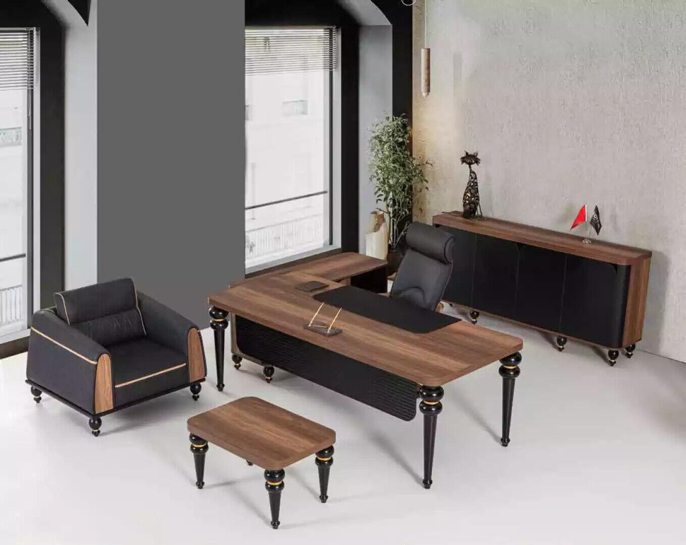 Luxury desk office set 4 pcs. cupboard table desk coffee table 3 pcs.