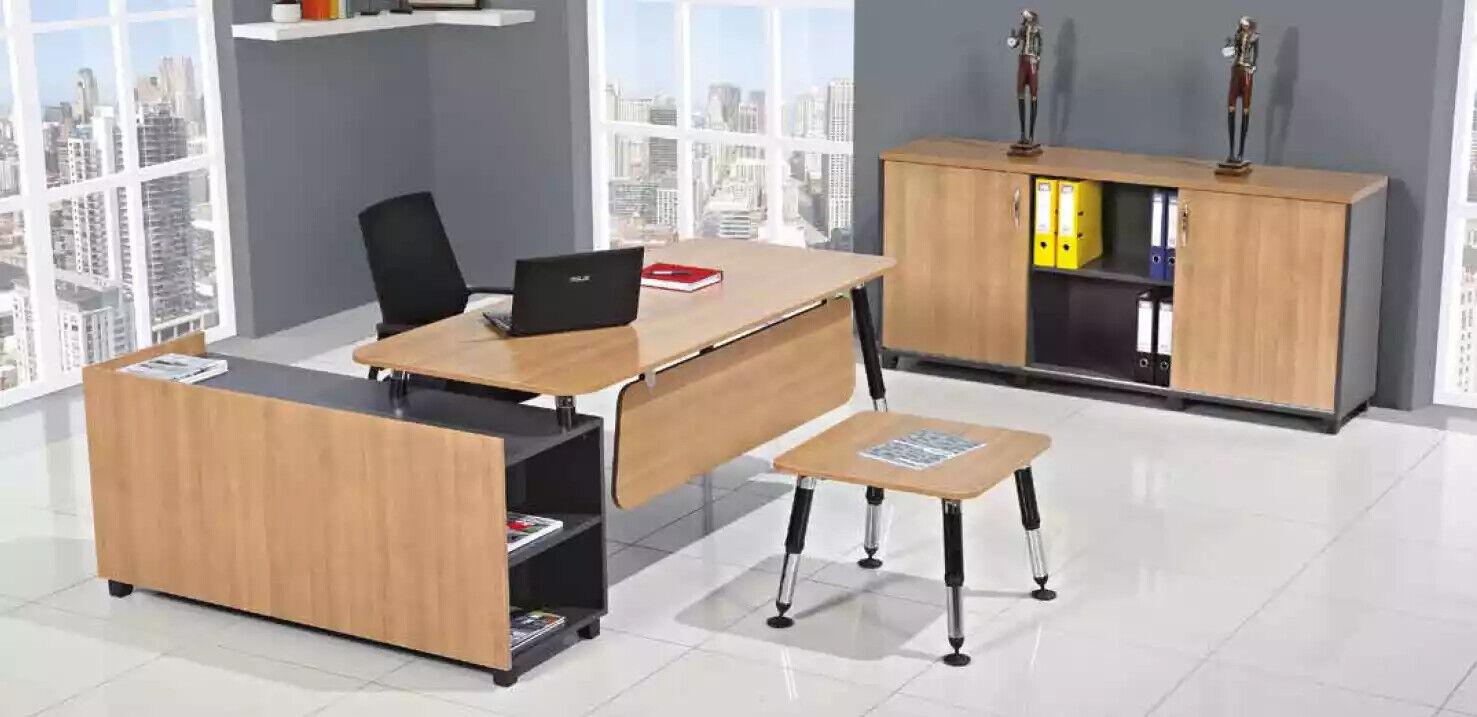 Desk wooden furniture office set study furniture corner desk cabinets 3 pcs