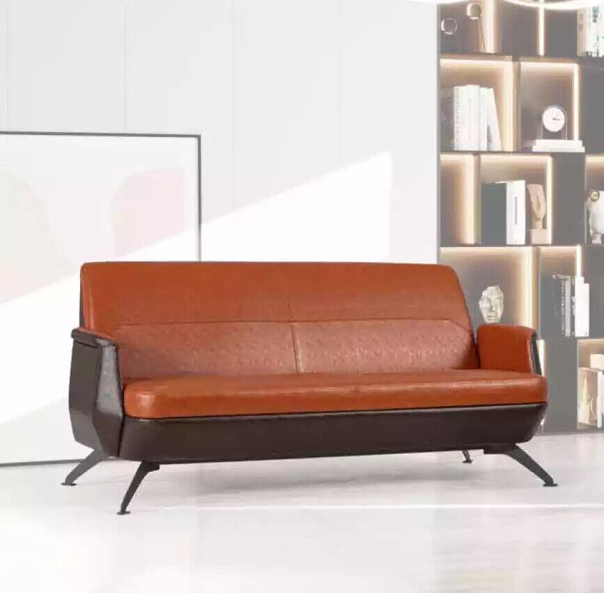 Modern leather two-seater study furniture designer couch office furniture