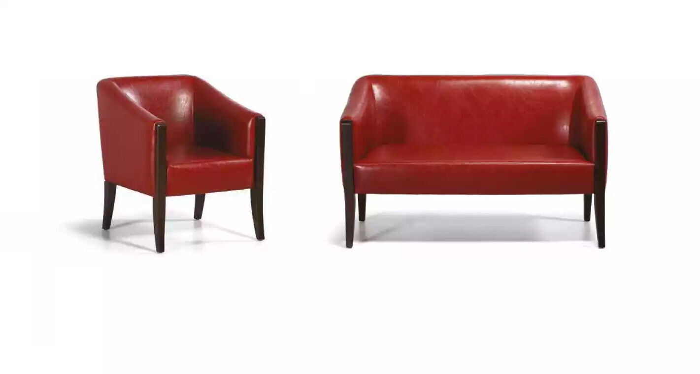 Red sofa set two seater modern armchair designer upholstery luxury set