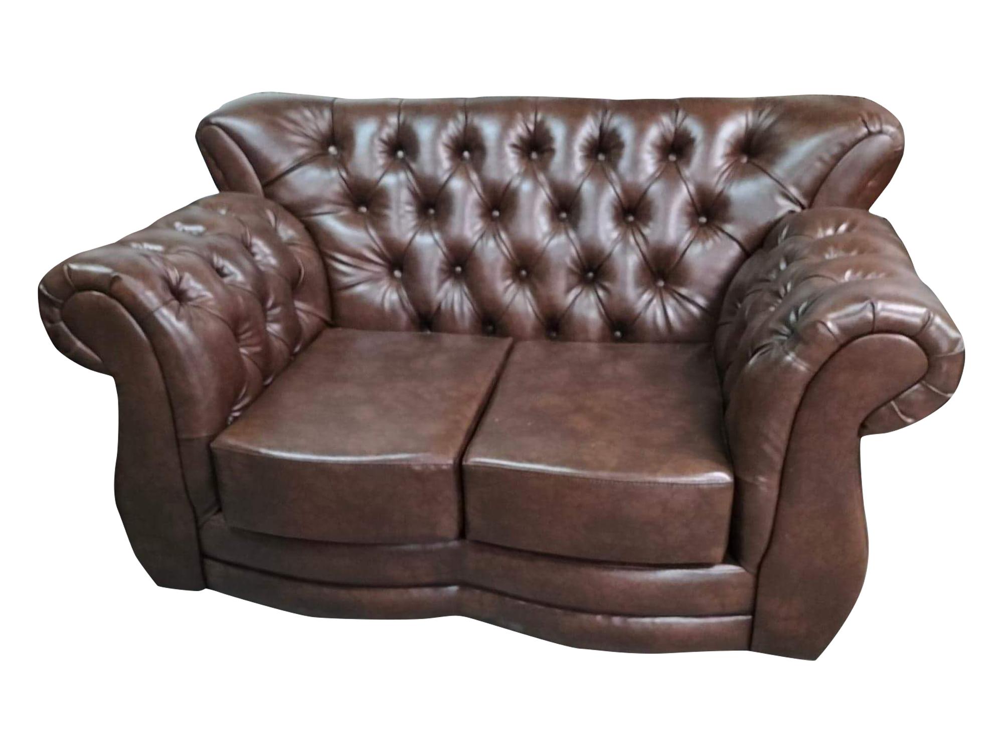 Sofa Chesterfield Luxury Couch 2 Seater Sofas Brown Leather Sofa Couches