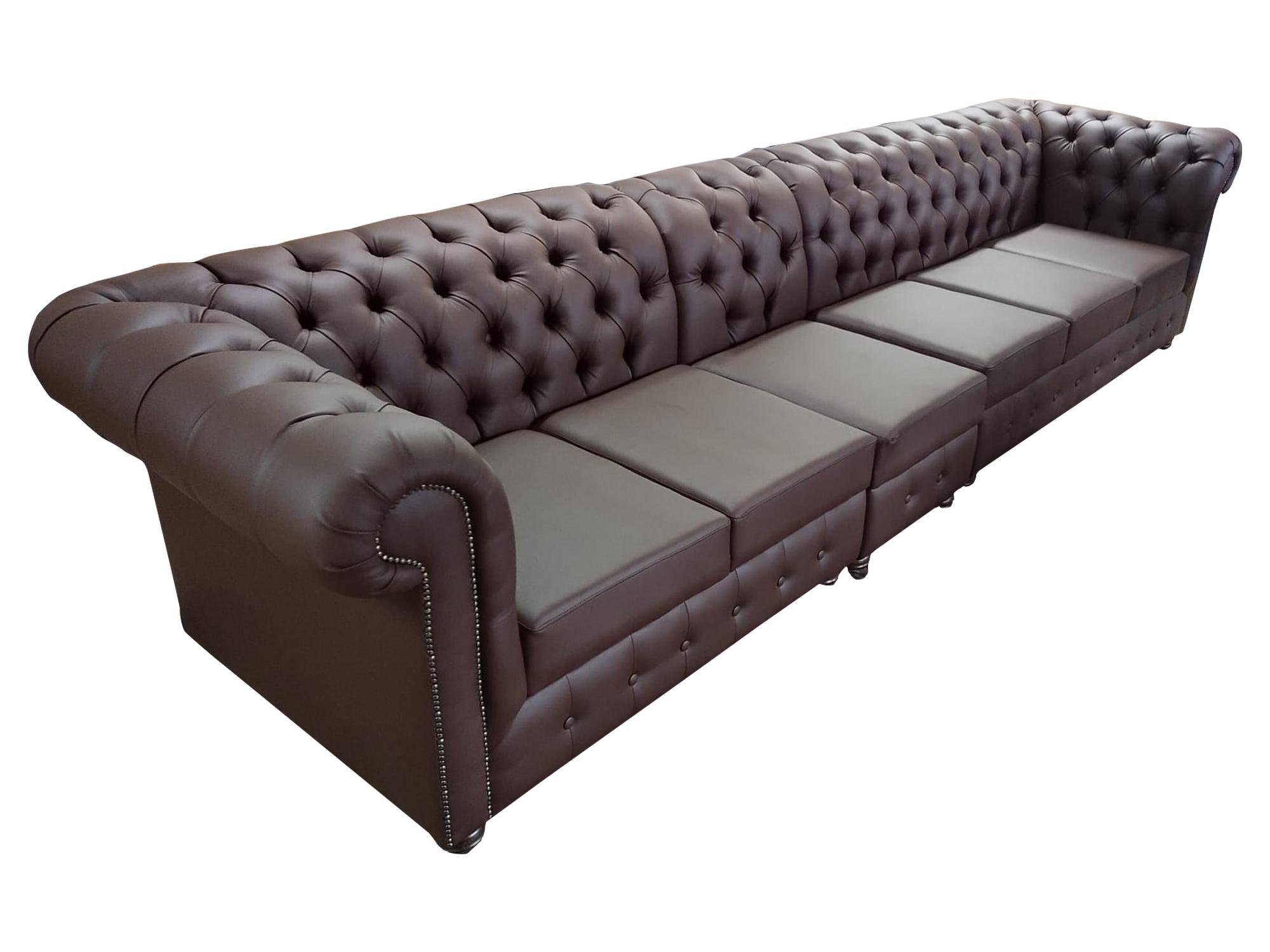 Chesterfield Big Sofa Couches Leather Sofa xxl Big Sofas Brown Couch 6 Seater