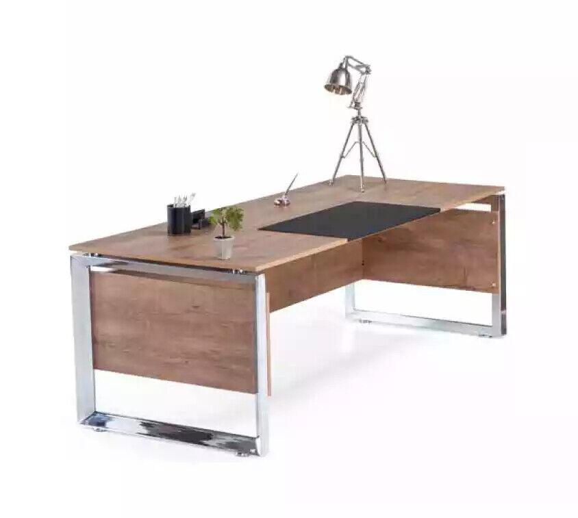 Modern brown desk office furniture wood study design style