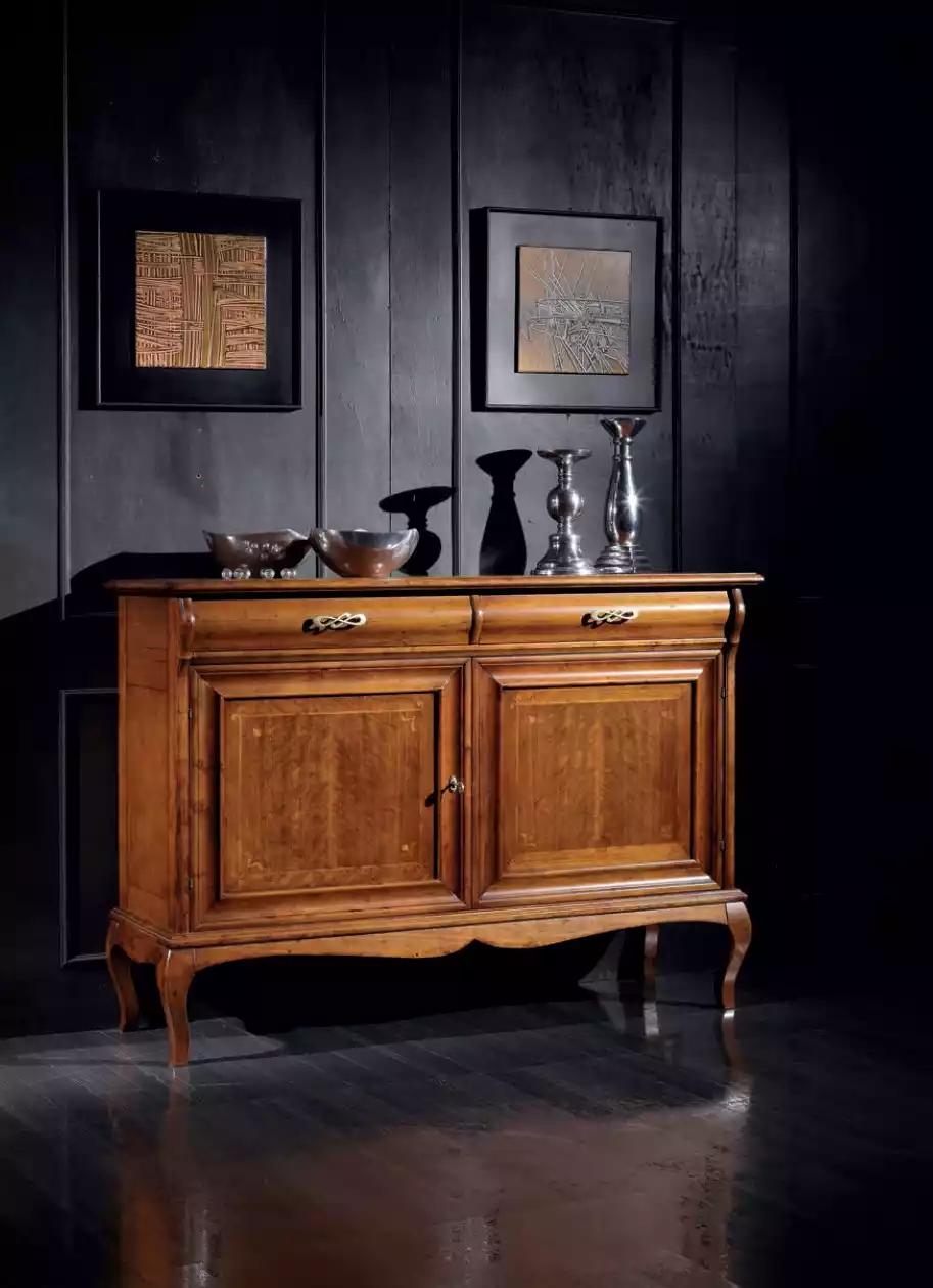 Classic Sideboard Brown Living Room Chest of Drawers Luxury Shelves Furniture New