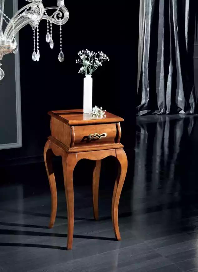 Classic Brown Exclusive Side Table Wood Living Room Furniture