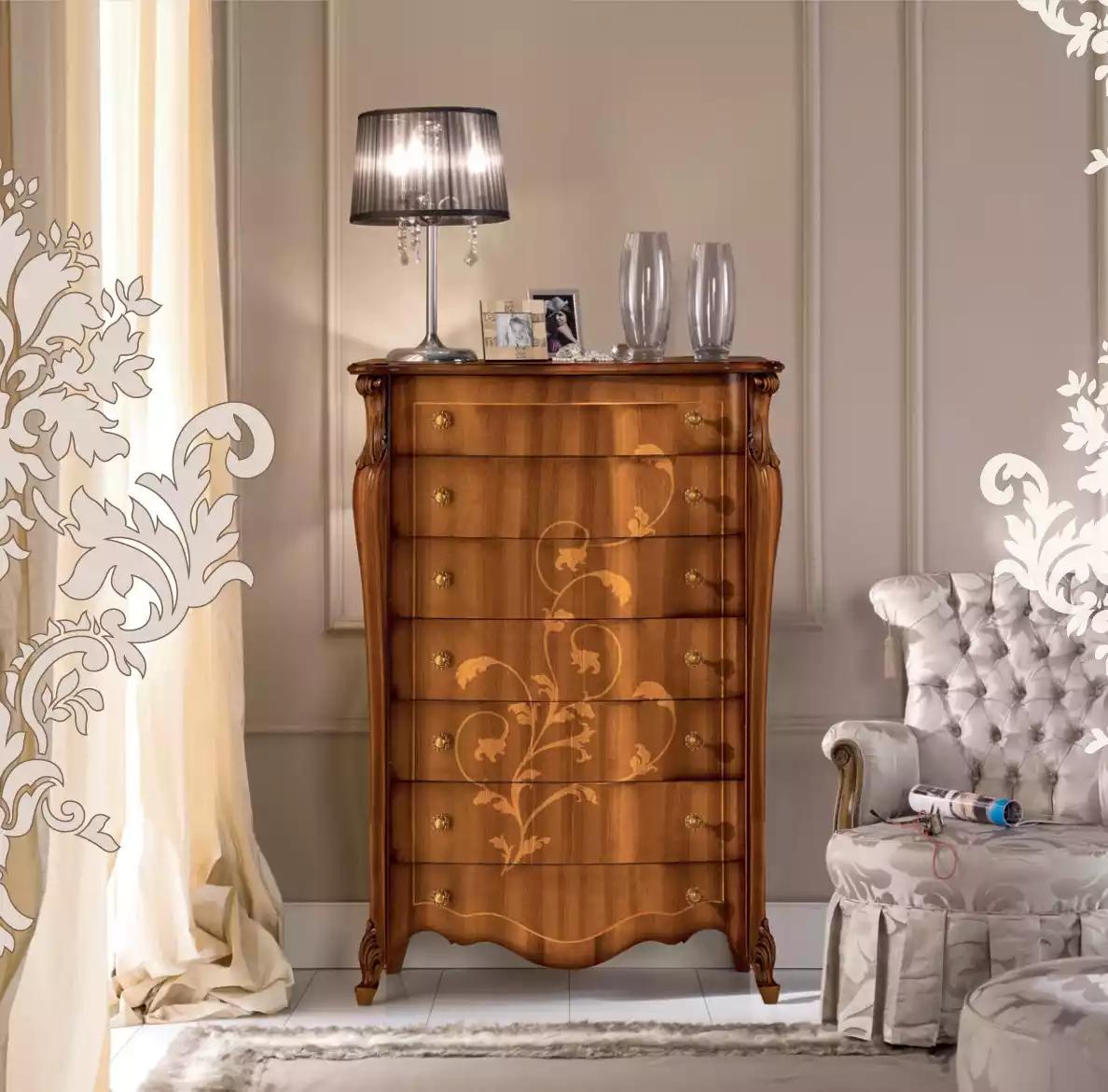 Luxurious Wooden Chest of Drawers in Classic Style New Living Room Furniture