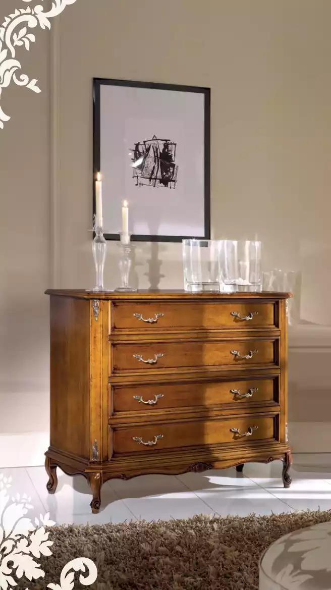 Classic Chest of Drawers 4 Drawers Luxury Sideboard Wooden Furniture Study