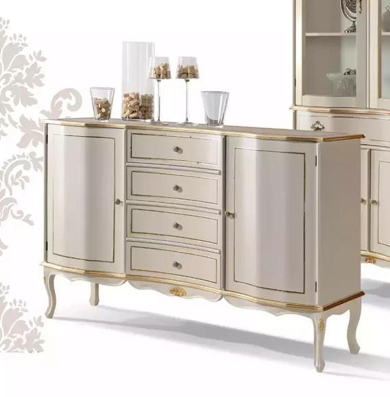 Design Classic White Sideboard with Drawers Living Room Chest of Drawers