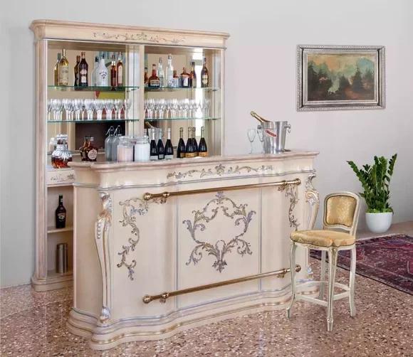 Classic Bar Counter Luxury Bar Cabinet Designer Furniture Solid Wood Display Case Bar