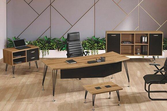 Office furniture complete office desk office office desk 4 pcs wood black