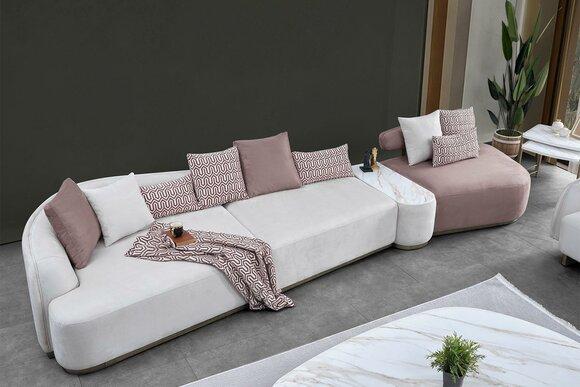 Living room landscape fabric sofa pink large sofa upholstered sofa modern sofas