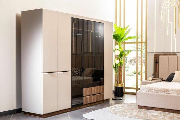 Wardrobe Wooden wardrobe Beige Bedroom wardrobe Modern wardrobe