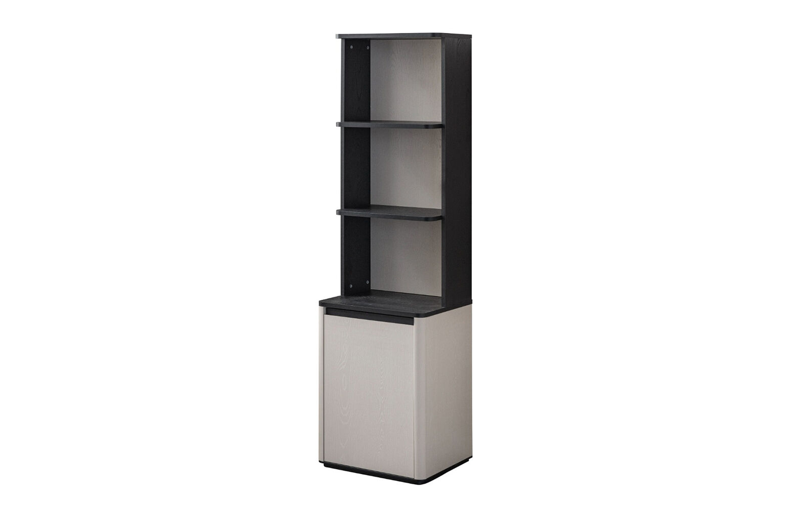 White and black bookcase Designer bookshelf Children\'s standing shelf