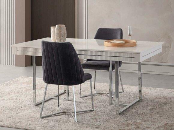 Modern Dining Room Table Dining Table Dining Room Extendable Wood White