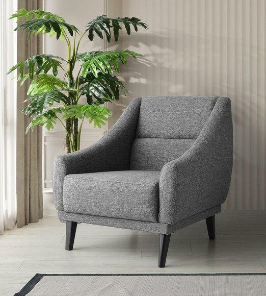 Armchair wing chair cocktail armchair fabric fabric armchair grey seat upholstery