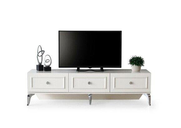 Sideboard White TV Stand RTV Lowboard Wood Cabinet Living Room Table