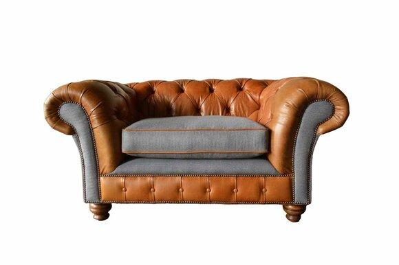 Chesterfield Armchair Design Upholstery Sofa Couch Sofas 1 Seater Textile