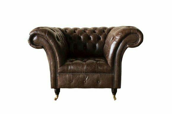 Chesterfield Armchair Classic Design Living Room Upholstery Single Seater Style Furniture