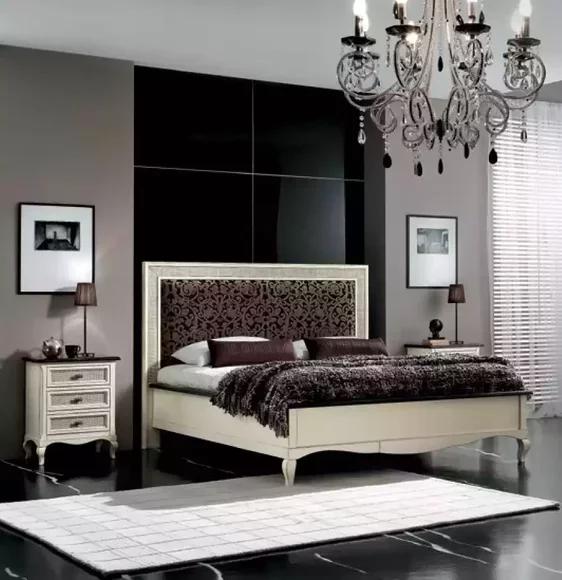 Design Bedroom 3 Piece Bed 2x Bedside Table Luxury Bed Set Furniture New