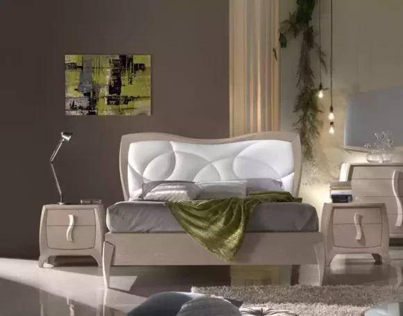 Design Bed 2x Bedside Tables 3 pcs. Bedroom Luxury Complete Set